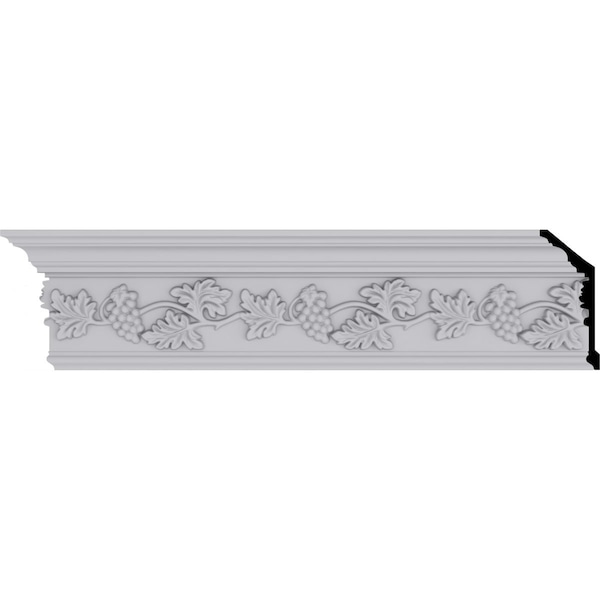 Ekena Millwork 7"H x 3"P x 7 1/4"F x 94 1/2"L Genevieve Crown Moulding MLD06X02X07GE - main